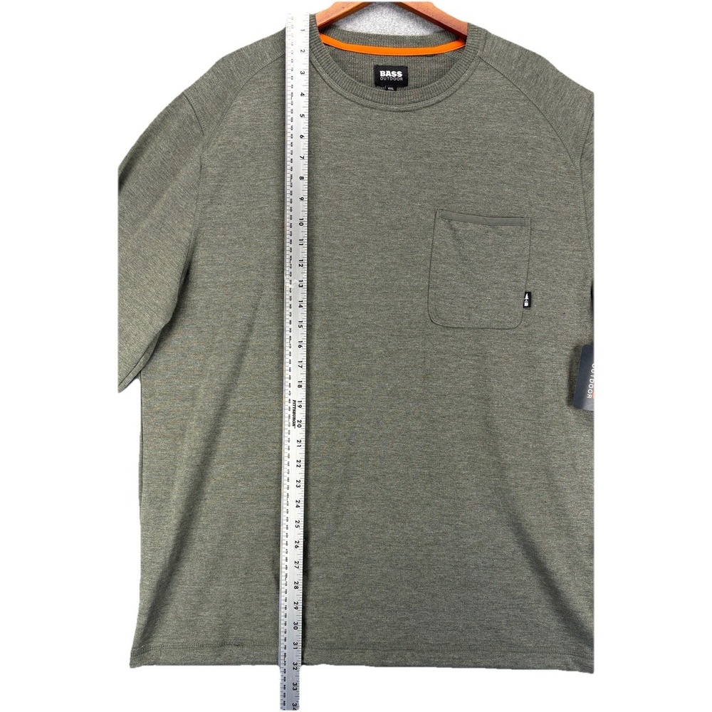 NWT Bass Outdoor Mens XXL Deep Depths Green Long Sleeve Utili-Tee Pocket Shirt‎ - Picture 10 of 12